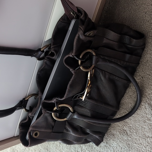 Vintage DiGregorio brown soft leather bag made in Italy - Picture 8 of 8